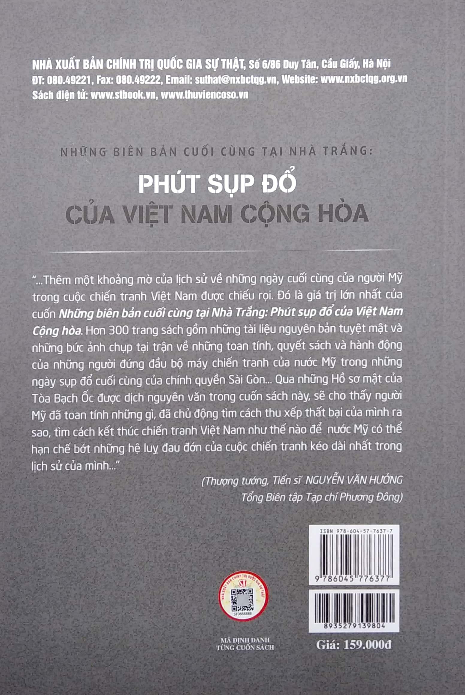 Những Biên Bản Cuối Cùng Của Nhà Trắng: Phút Sụp Đổ Của Việt Nam Cộng Hòa (Xuất Bản Lần Thứ Hai)