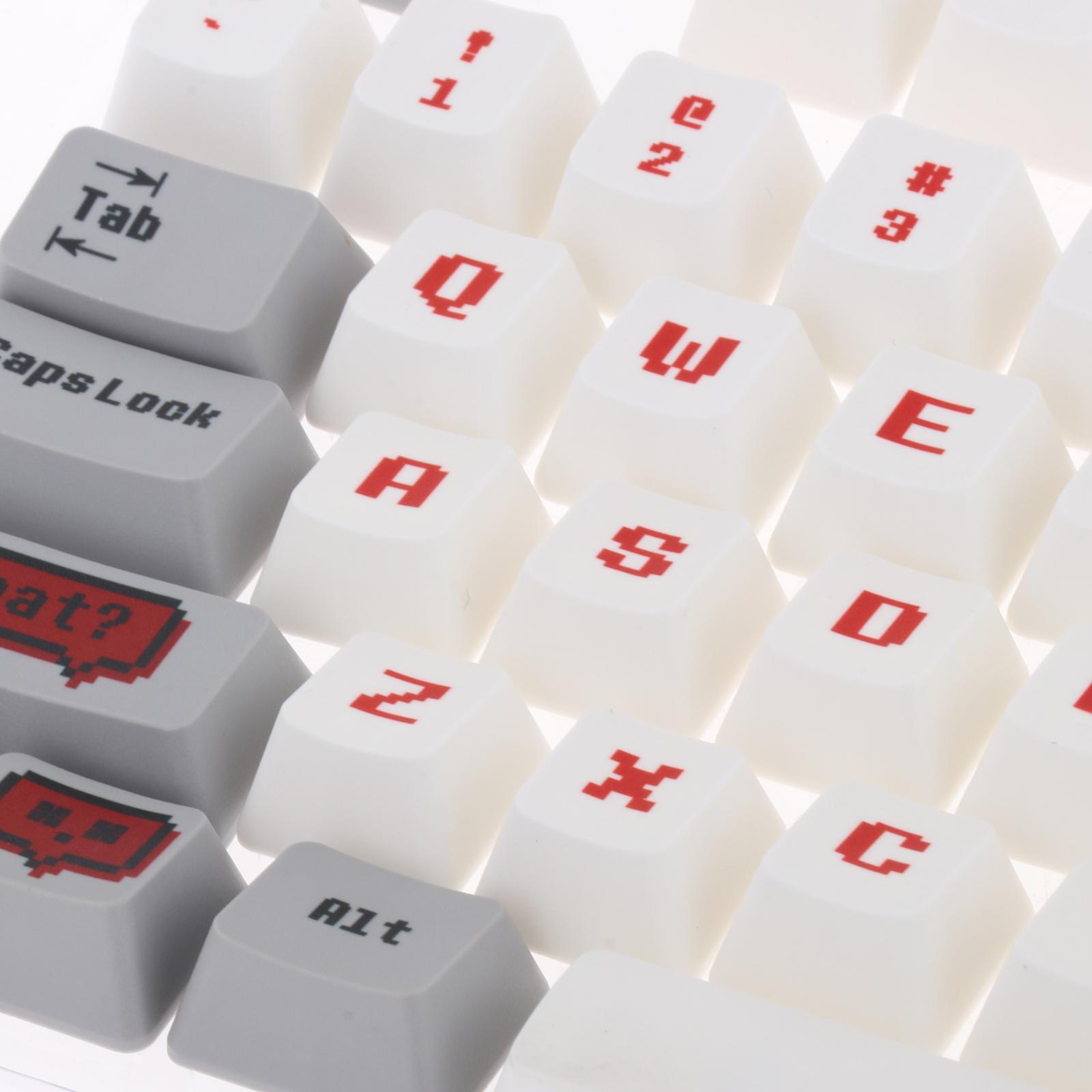 PBT Keycaps, Thermal Dye Sublimation PBT Keycaps Set OEM Profile 108 Keycap Set for MX for Switches Mechanical Gaming Keyboard