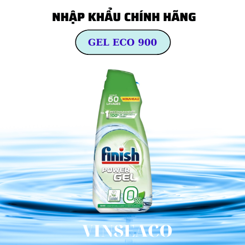 Gel rửa chén bát Finish Eco 0% PowerGel 900ml 