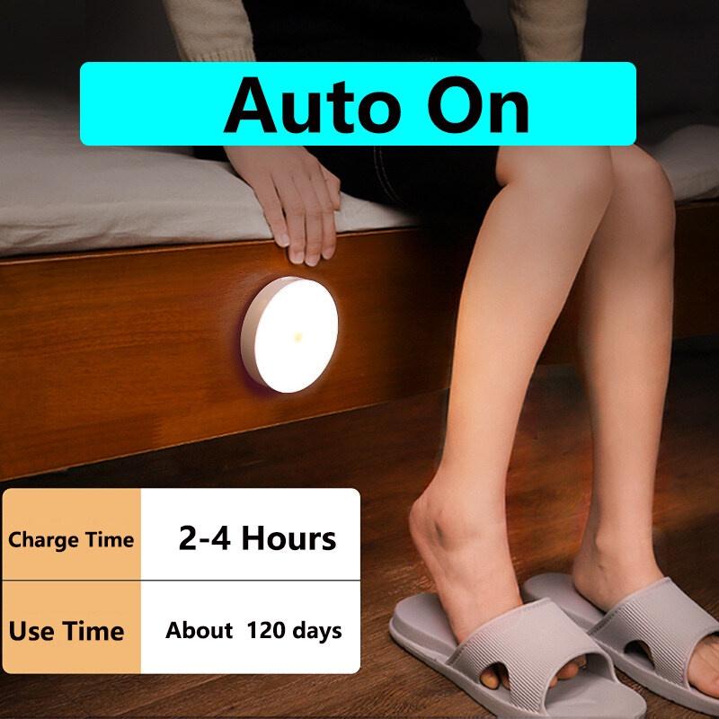 Đèn Led Không Dây Cảm Biến Chuyển Động Có Thể Sạc Lại Bằng Cổng USB Dùng Cho Cầu Thang/Phòng Ngủ