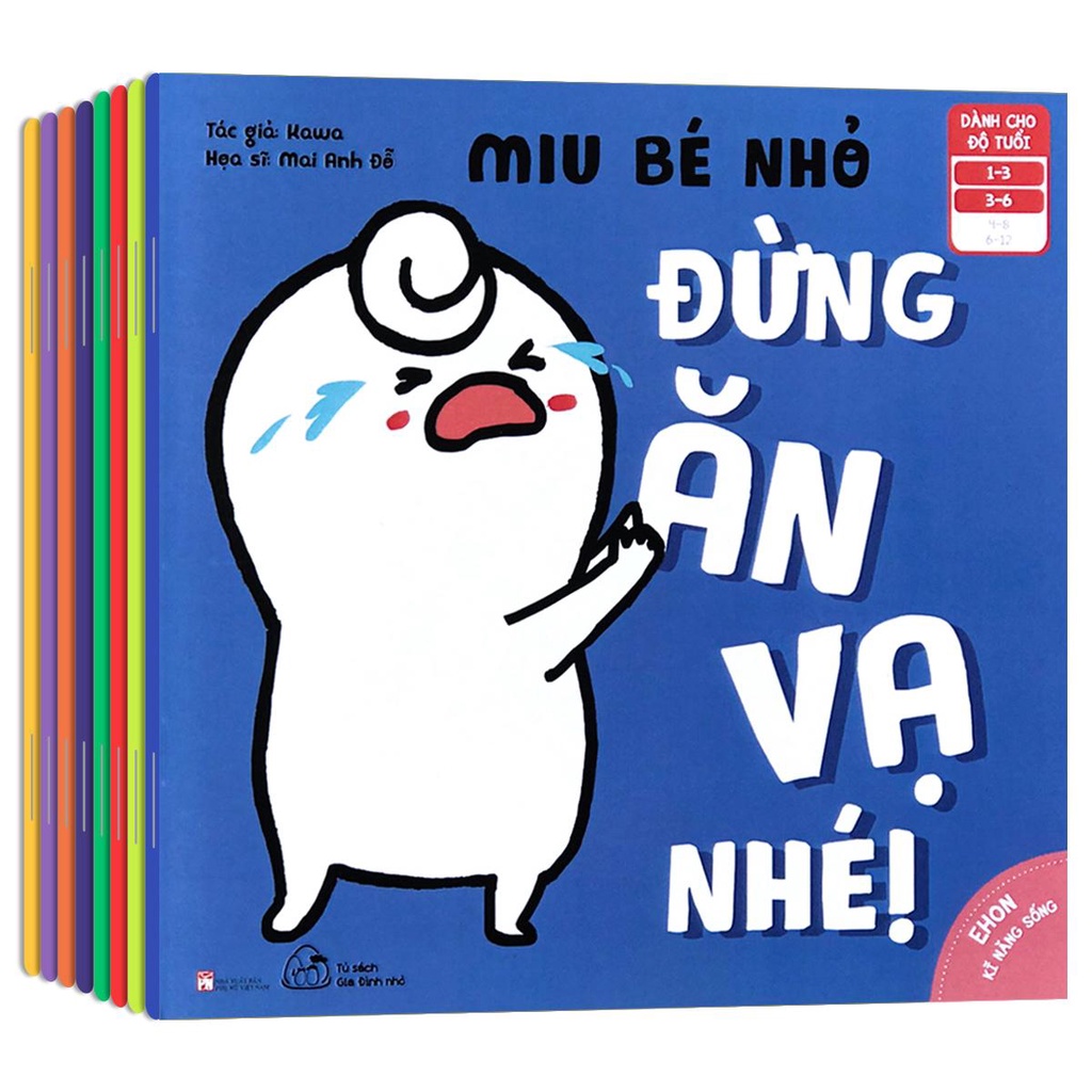 Sách - Ehon Kĩ Năng Sống - Miu Bé Nhỏ - Combo 8 quyển (1-6 tuổi) Tặng Miu nhồi bông số lượng có hạn