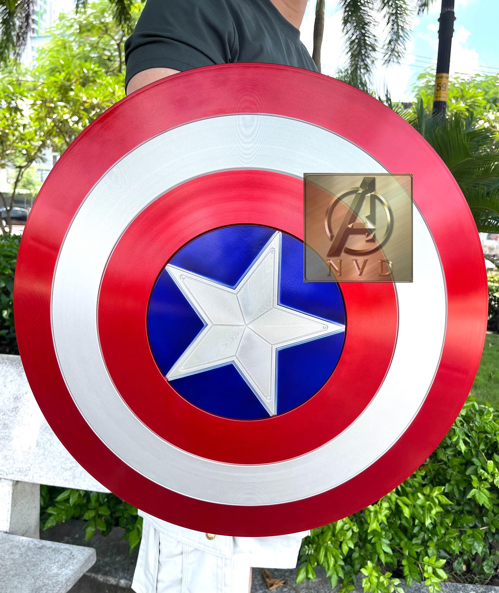 Khiên Captain America kim loại size 1:1 loại xịn cực đẹp