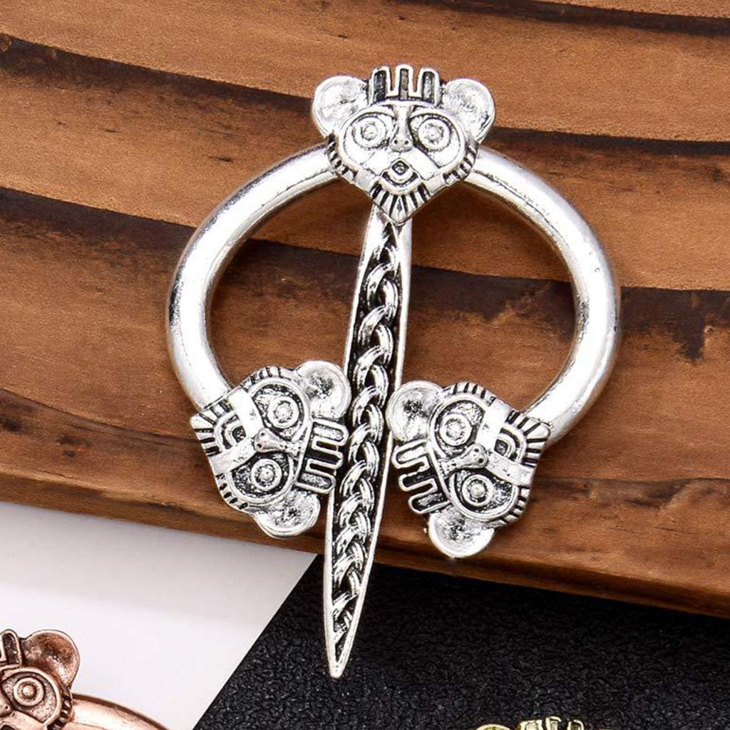 Viking Brooch Scarf Pin Corsage Charms Medieval Jewelry Clothes Badge
