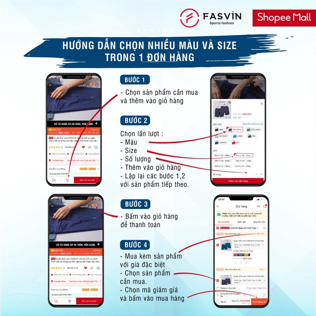 Bộ quần áo thể thao nam Fasvin BT22546.HN vải thun 01 lớp co giãn thoải mái