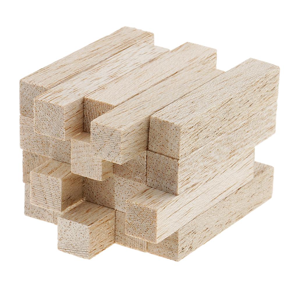 2xPine Wood Stick Unfinished Woodcraft Square Stick Dowel Rod 50mm 20 Pieces