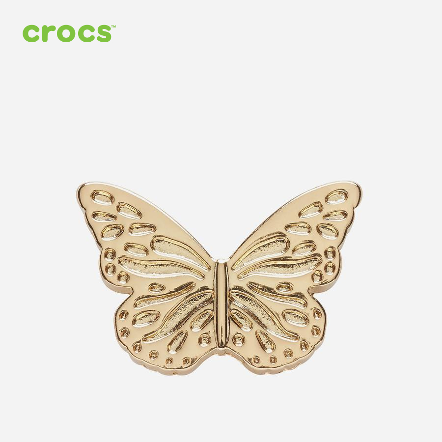 Huy hiệu jibbitz unisex Crocs JB Elevated Gold Butterfly