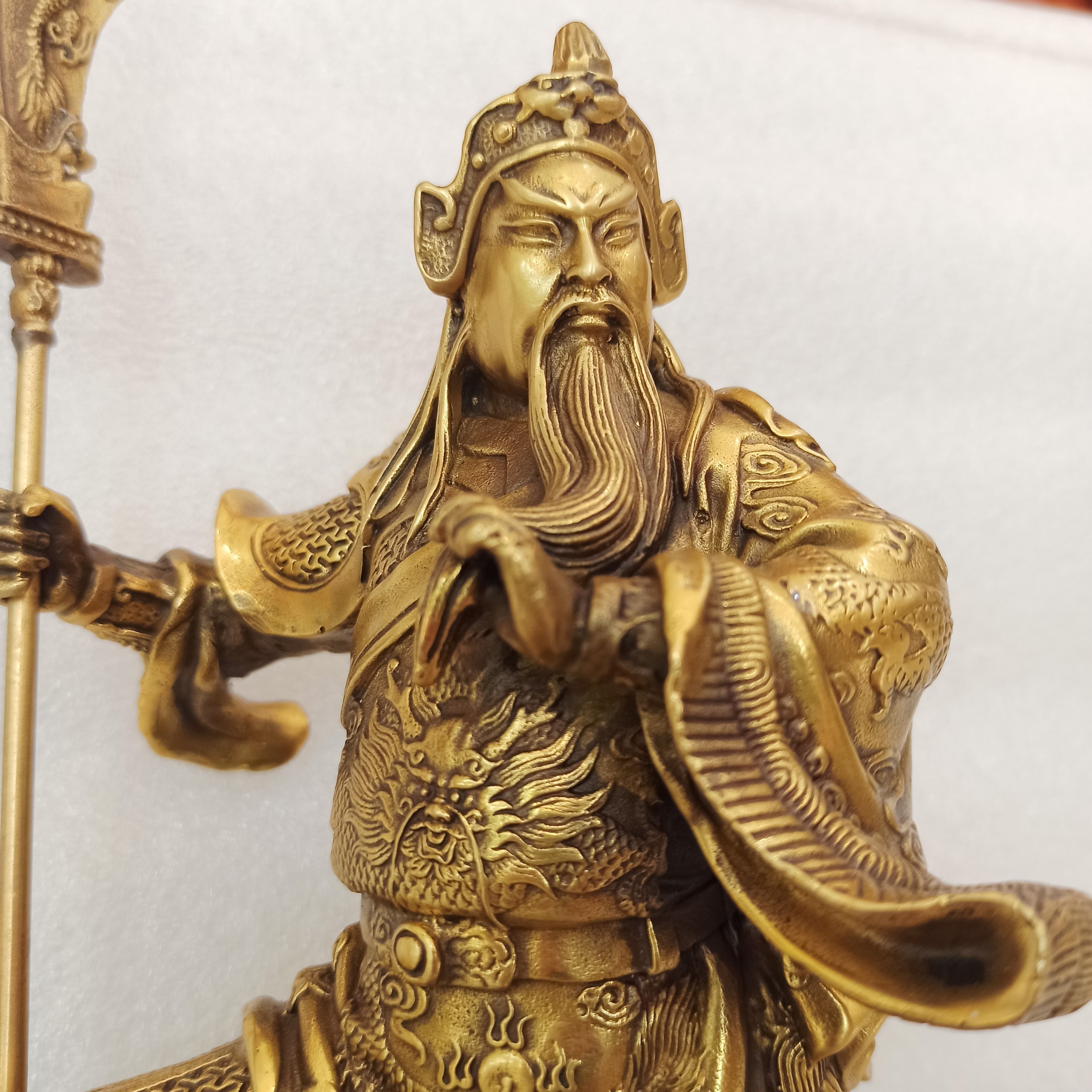 Tượng Quan Công bằng Đồng, Quan Vân Trường Bằng đồng vàng, Tượng Quan Công Xách Đao, Tượng Đồng Phong Thủy