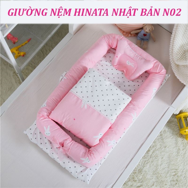 Giường nệm cho bé N02 - Kèm chăn - Thương hiệu Hinata Nhật Bản