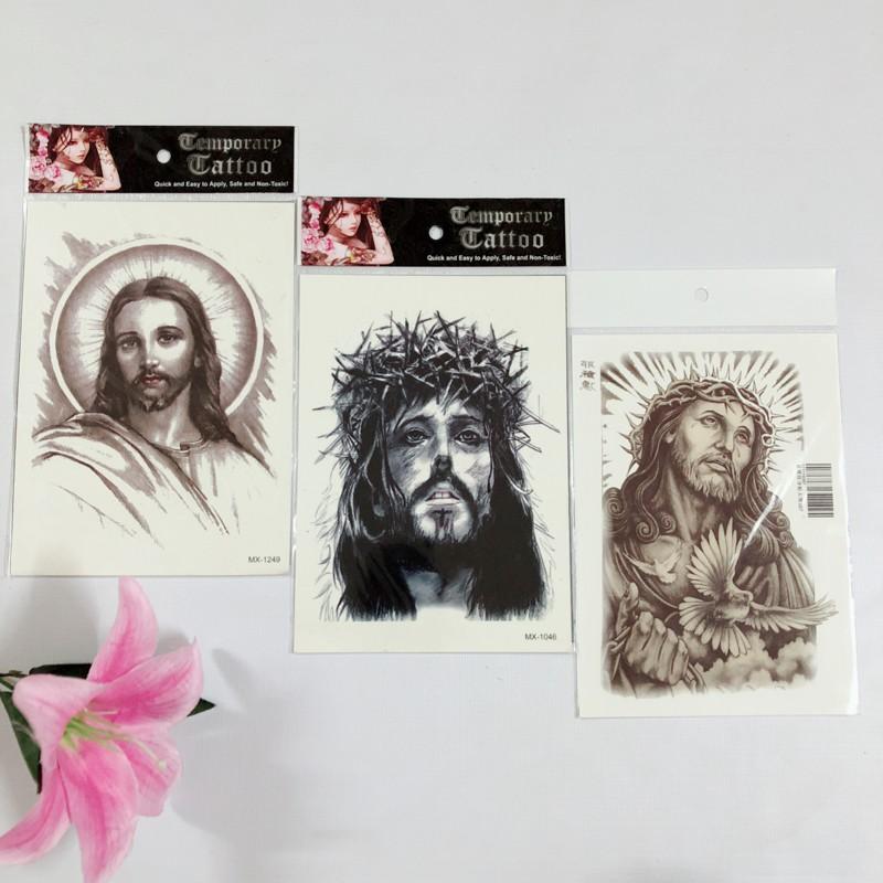 Combo 3 miếng hình xăm chúa trời 15x22cm- mua 2 combo tặng 10x20cm