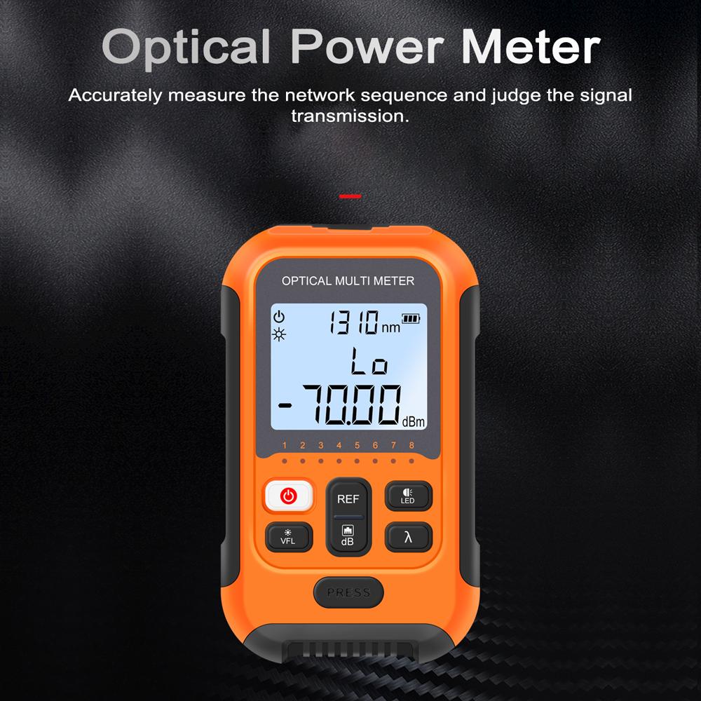 Portable Lightweight 3 in 1 Optical Power Meter High Accurancy Network Tester Digital Display Optical Fiber Tester with LED Light