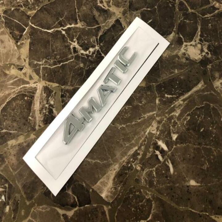 Tem, Decal logo inox 3D chữ nổi 4 MATIC dán xe đuôi ô tô, xe hơi G30209