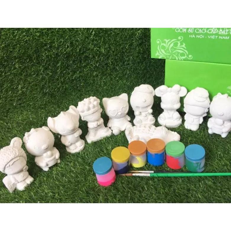 Bộ 10 Tượng Thạch Cao - Bộ Đồ Chơi Tô Tượng Cho Bé