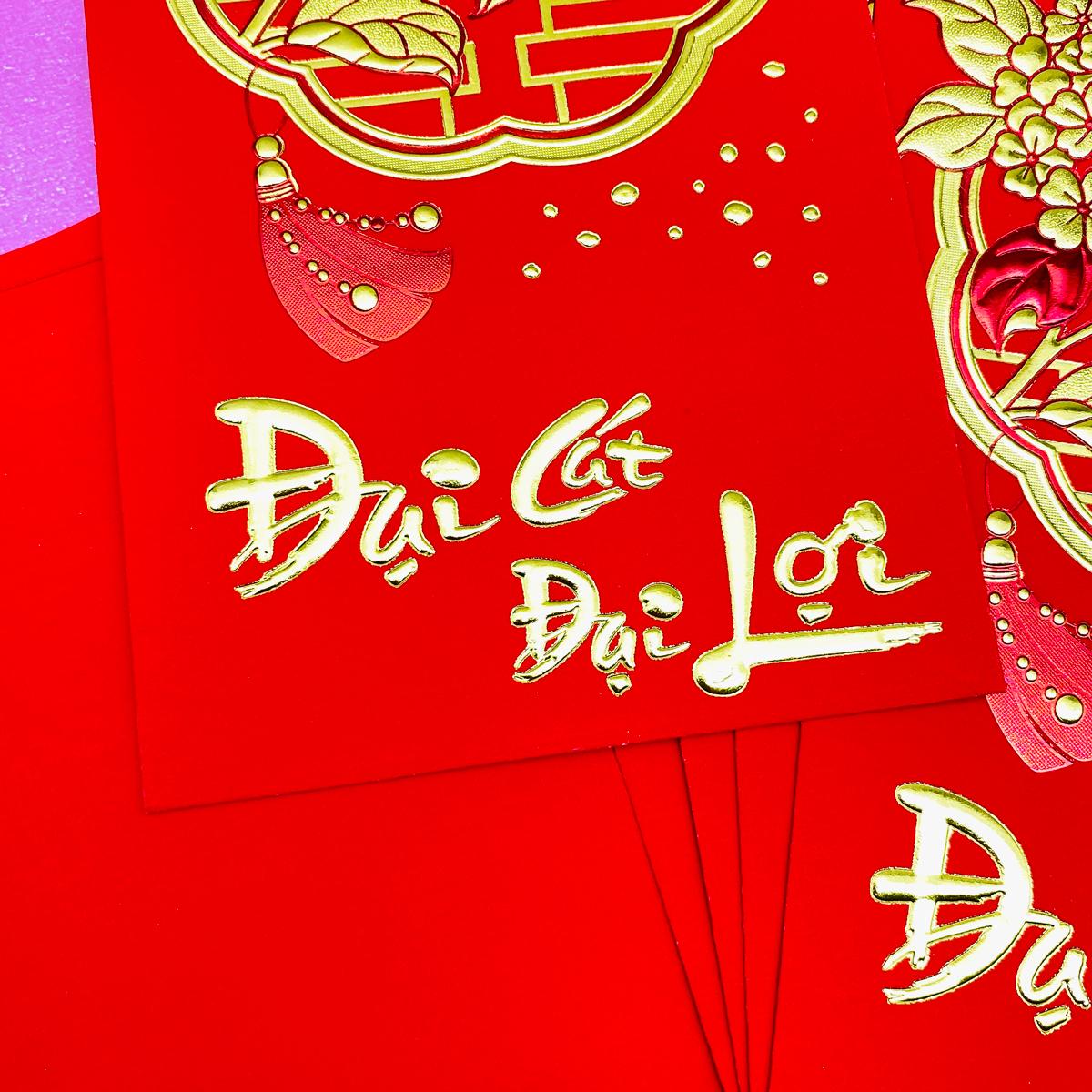 Bộ 6 Bao Lì Xì - WanLongDa YT2511-11 - Đại Cát Đại Lợi