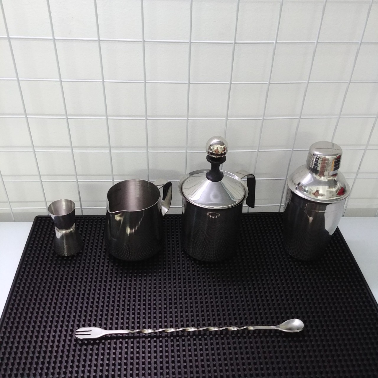 Combo 6 dụng cụ pha chế Inox quầy cà phê, barista
