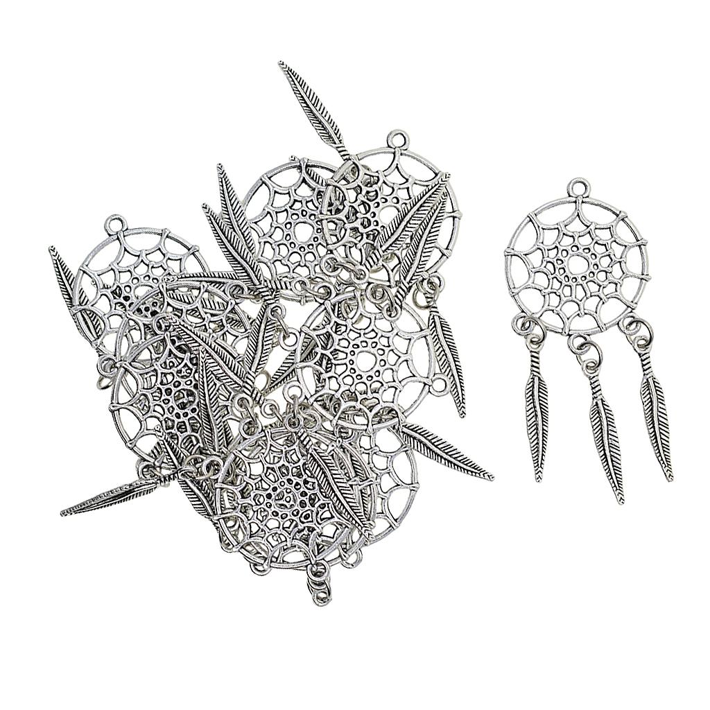SET OF 20 DREAM CATCHER ALLOY PENDANTS JEWELRY MAKING CHARMS FINDINGS DIY CRAFTS