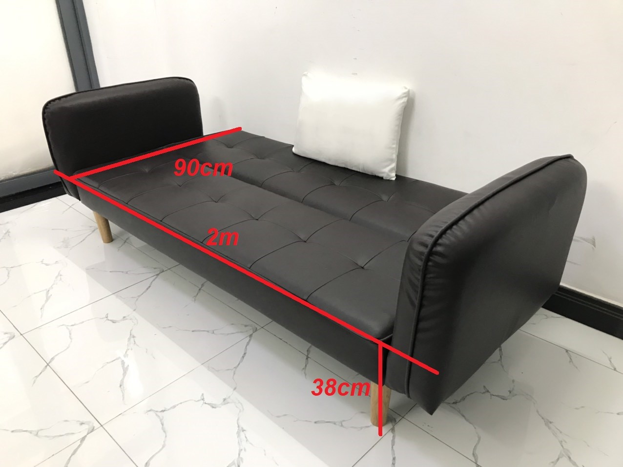 Ghế dài sofa bed tay vịn phòng khách sivali12 sopha