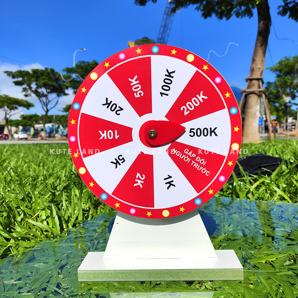 Vòng quay ăn nhậu uống rượu bia Drinking Game Roulette 25 cm 16 ô nội dung thú vị giải trí trong bữa tiệc