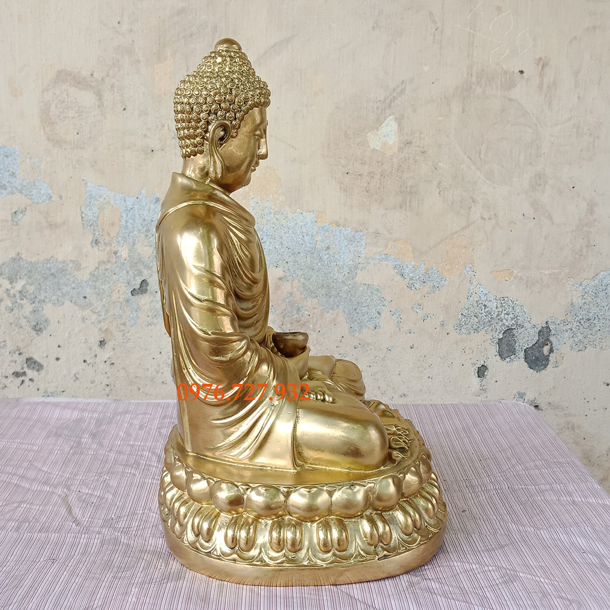 Tượng phật thích ca bổn sư cao 30cm, tượng phật thích ca bằng đồng