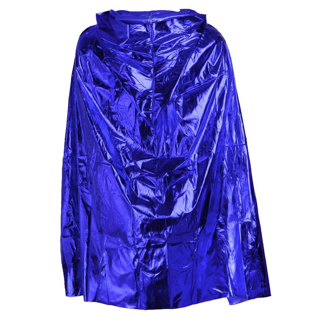 Adults Metallic Hooded Cape Cloak Robe Halloween Gothic Witch Costume