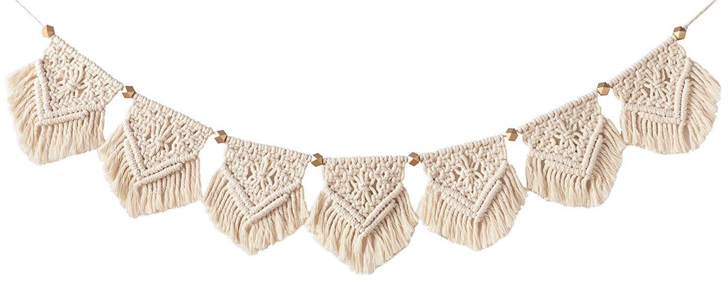 Trang trí Macrame Tường treo sang trọng Tapisserie dệt tường cho phòng khách Căn hộ Phòng ngủ Trang trí phòng cưới Trang trí nhà, 25cm x 100cm