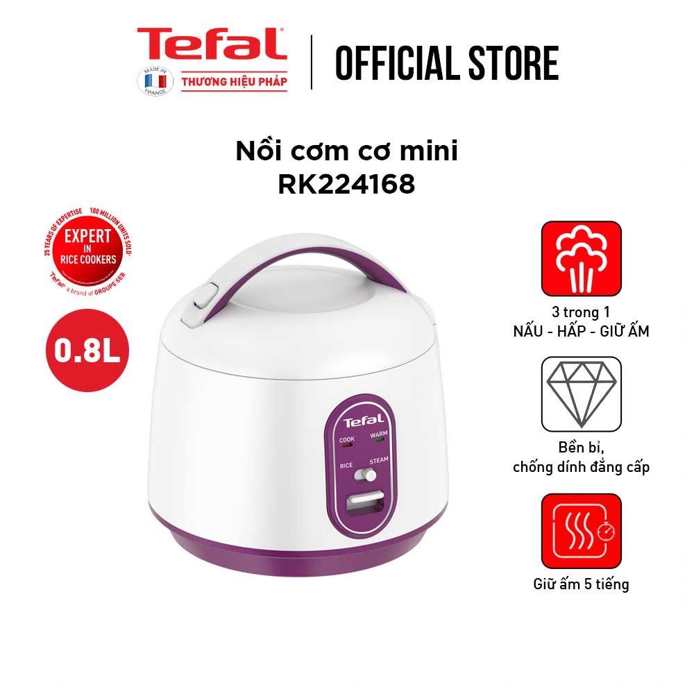 Nồi cơm điện cơ Tefal 0.7L - Thương hiệu Pháp - RK224168- Hàng chính hãng