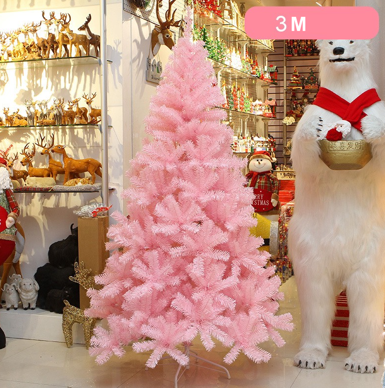 Cây thông Hồng Trơn Dày Rậm C14 Cây Cao 3m Trang Trí Noel Giáng Sinh