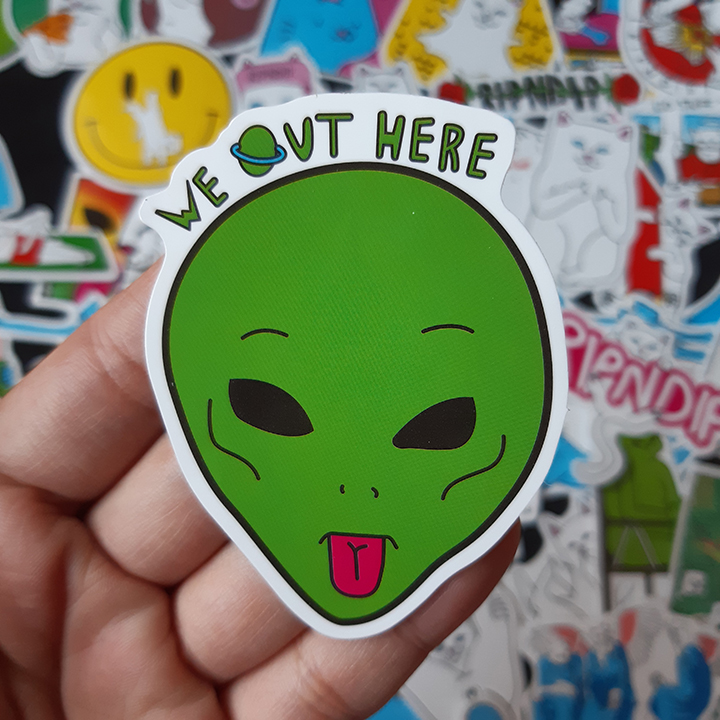 Bộ Sticker dán cao cấp chủ đề MÈO RIPNDIP - Dùng dán Xe, dán mũ bảo hiểm, dán Laptop...