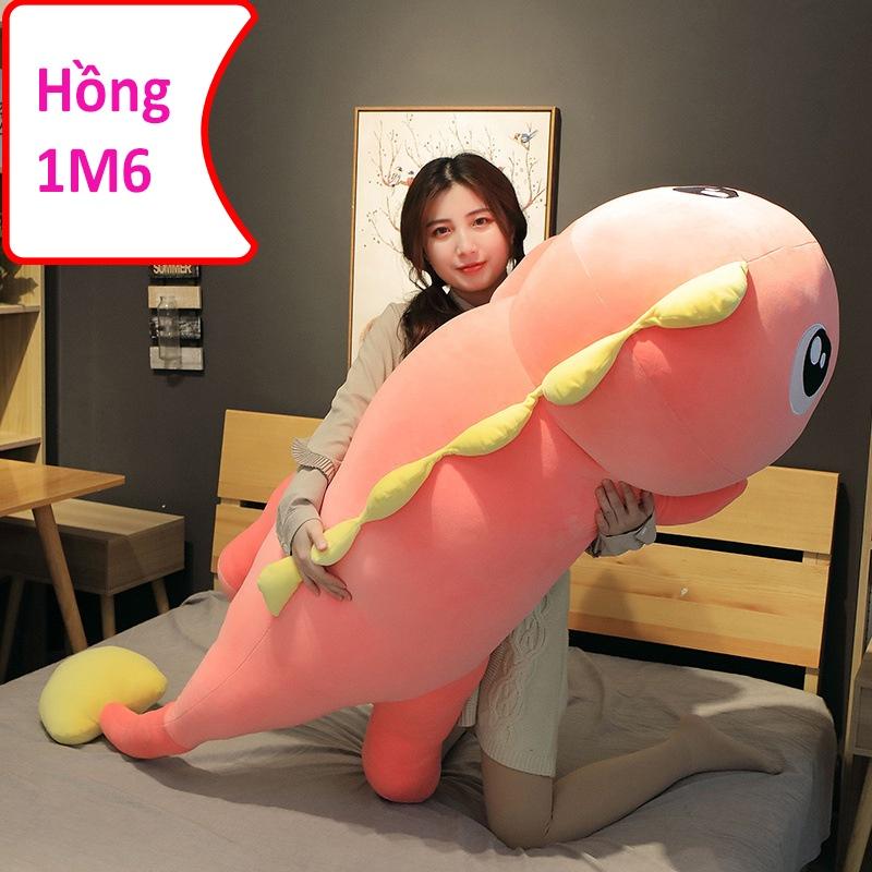 Gấu bông Khủng Long Nhồi Bông 1m2 1m6 dùng làm gối ôm ngủ, quà tặng sinh nhật bạn gái