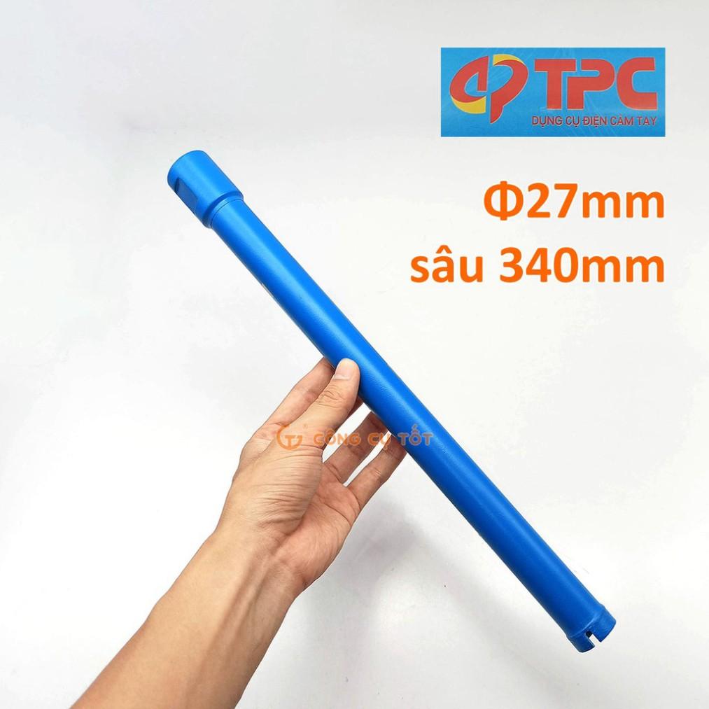 Mũi khoét tường ướt kim cương mạ điện Ø27 x 370mm