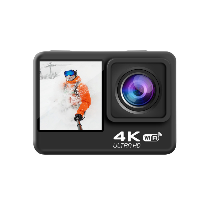 Máy ảnh hành động chống lắc WiFi 4K 60fps Màn hình kép 170 ° góc rộng 30m Máy ảnh thể thao chống thấm nước với điều khiển từ xa