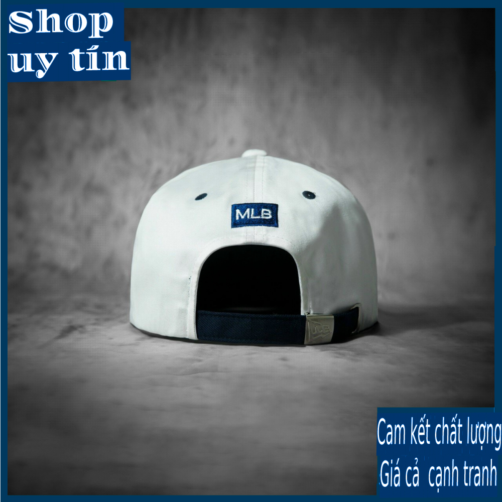 Freeship - MŨ/NÓN KẾT LƯỠI TRAI SNAPBACK YK TRẮNG PHỐI LOGO XANH