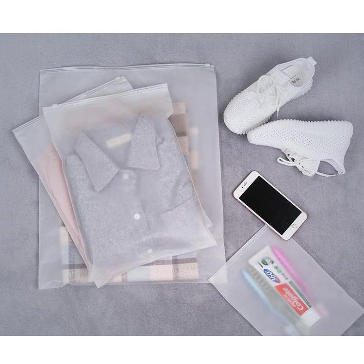 Túi zip dẻo trắng sửa combo 5 size tiện ích du lịch K15 Shalla