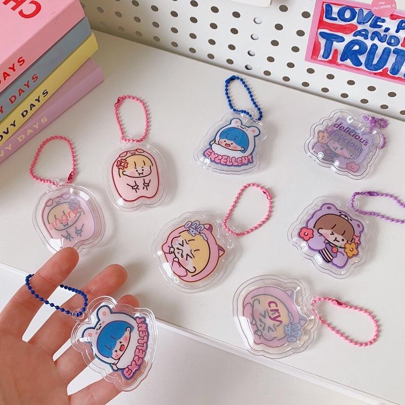 Móc khoá phao hoạt hình cô gái ulzzang dễ thương