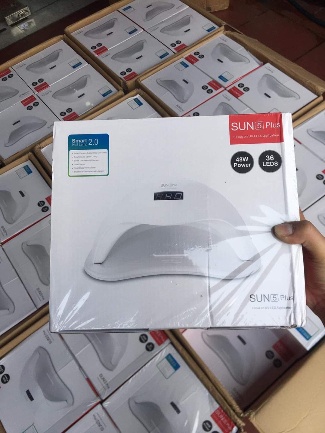 Máy Hơ Gel Sun5 Plus 48W 36 bóng đèn UV/LED, Hơ 2 tay, hay chân