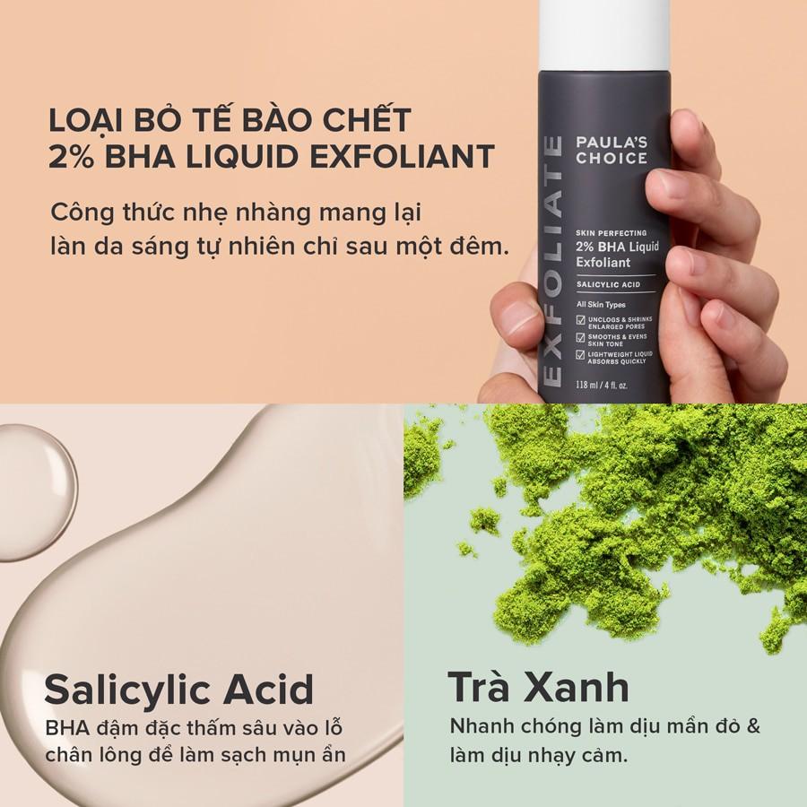 Dung Dịch Loại Bỏ Tế Bào Chết Paula's Choice Skin Perfecting 2% BHA Liquid Exfoliant 30ml/118ml