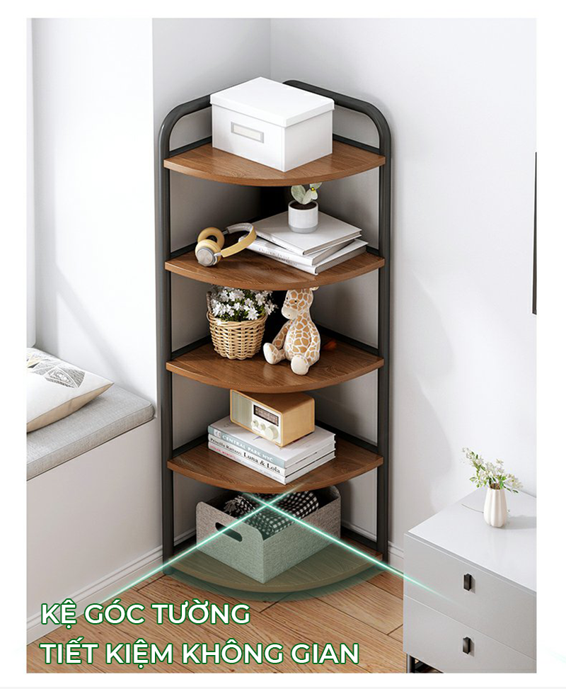 Kệ góc đa năng 5 tầng khung thép chống ghỉ thương hiệu IGA - GM130
