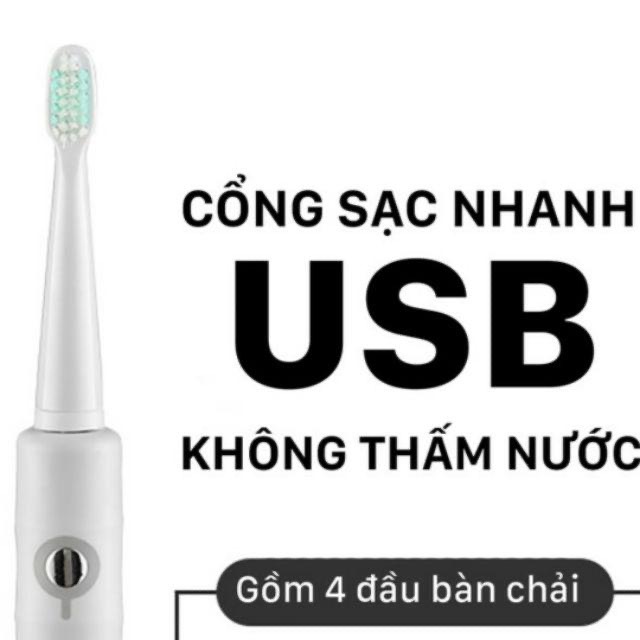 Bàn chải điện sạc USB Bàn chải đánh răng điện tự động 6 chế độ cao cấp chống nươc