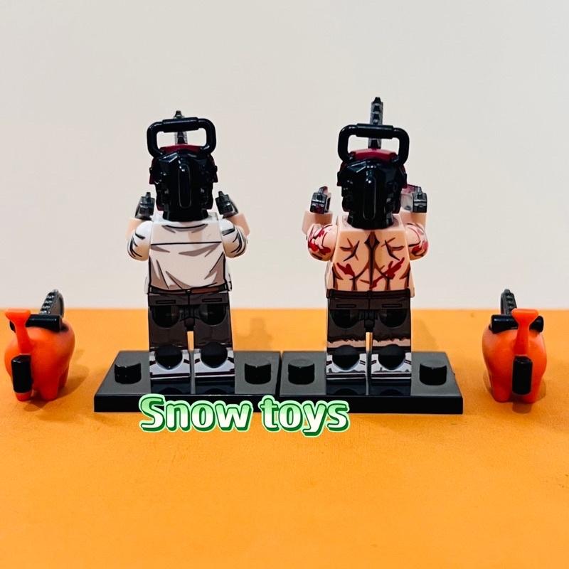 Minifigures Chainsaw man - Mô hình đồ chơi mini Chainsaw man - Denji Pochita Quỷ cưa lắp ráp lắp ghép xếp hình Pochita