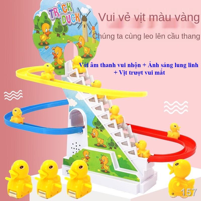 Đồ chơi vịt leo cầu thang cầu trượt kèm 3 6 9 vịt lẻ có đèn nhạc đồ chơi cho bé giải trí, quà tặng sinh nhật cho bé