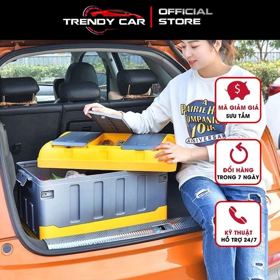 Freeship Hộp đựng đồ cốp xe ô tô có thể gấp gọn thông minh 56 lít