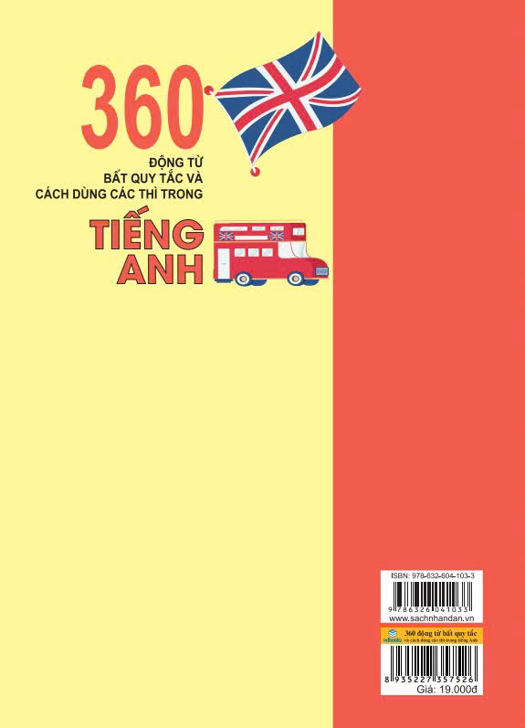 Sách - 360 Động từ bất quy tắc - Bìa vàng - ndbooks