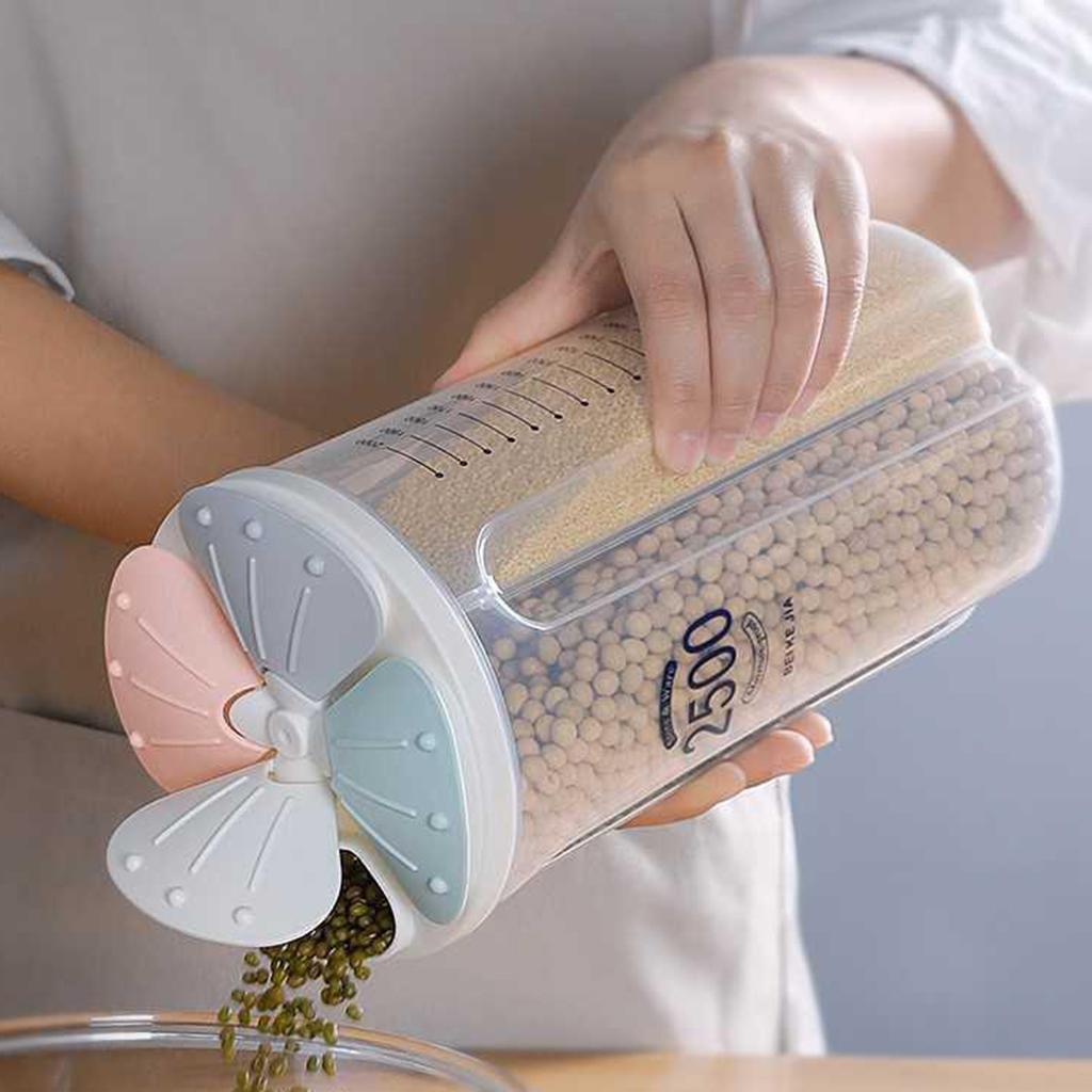 2Pcs Kitchen Transparent Household Sealed Food Storage Containers Tank for