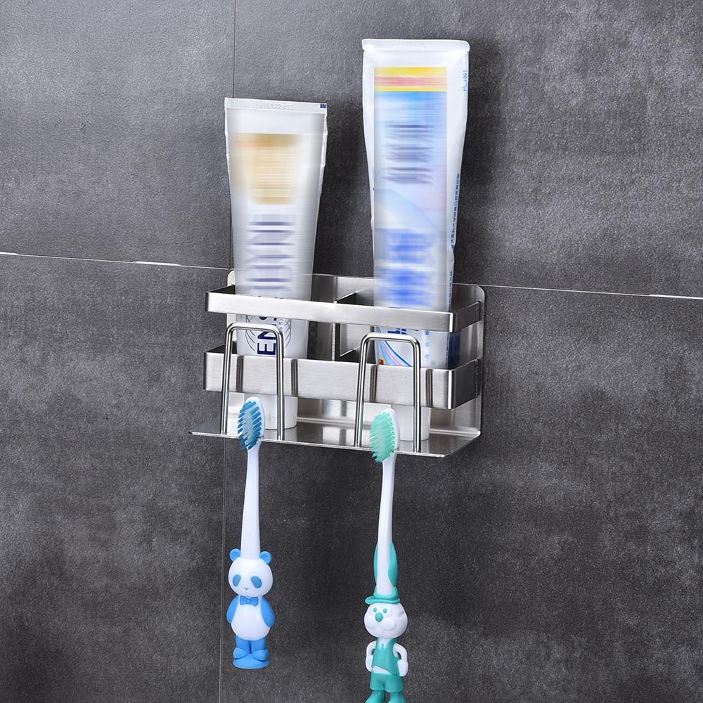 Giá đỡ bàn chải đánh răng 3 trong 1, bằng thép không gỉ SUS 304 vững chắc, hợp vệ sinh