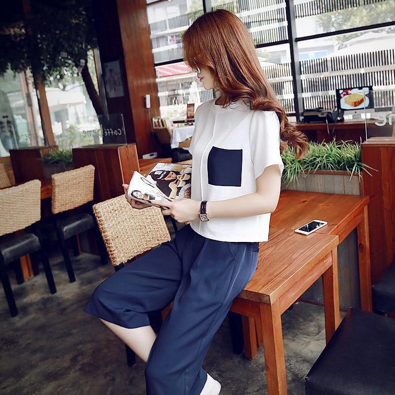 FREESHIP ĐƠN 99K_ Set Áo Cotton Lanh Ngắn Tay + Quần Lửng Ống Rộng Thời Trang Nữ