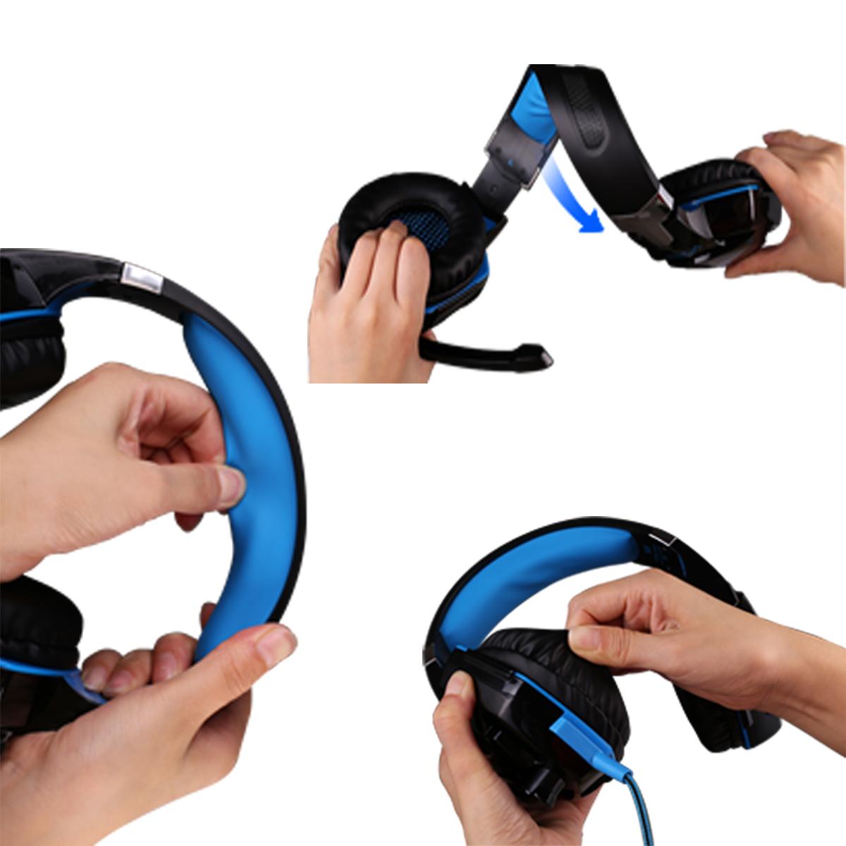 G2000 Tai Nghe Chơi Game Khoét Sâu Bass Stereo Casque Có Dây Tai Nghe Game Thủ Chụp Tai Có Mic Cho PS4 PS5 XBOX