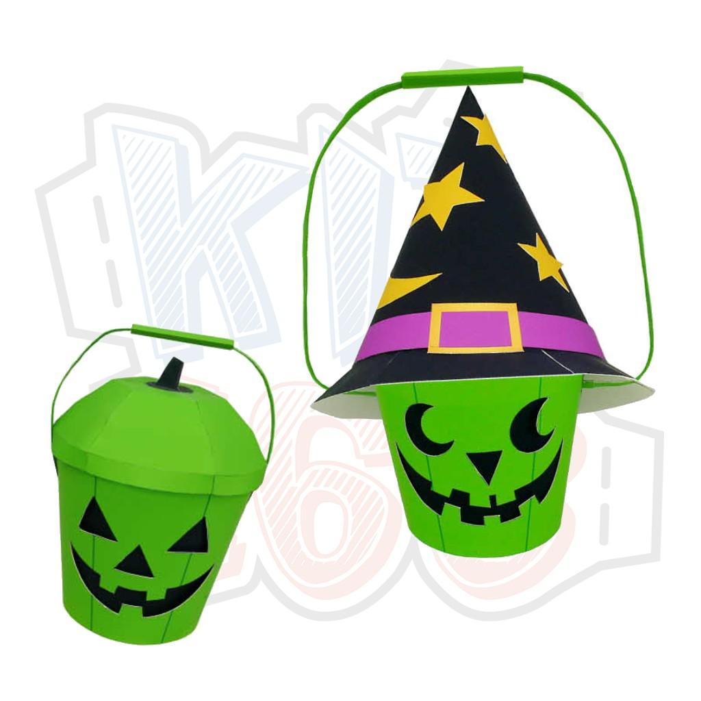 Mô hình giấy Lễ hội Halloween Bucket Green