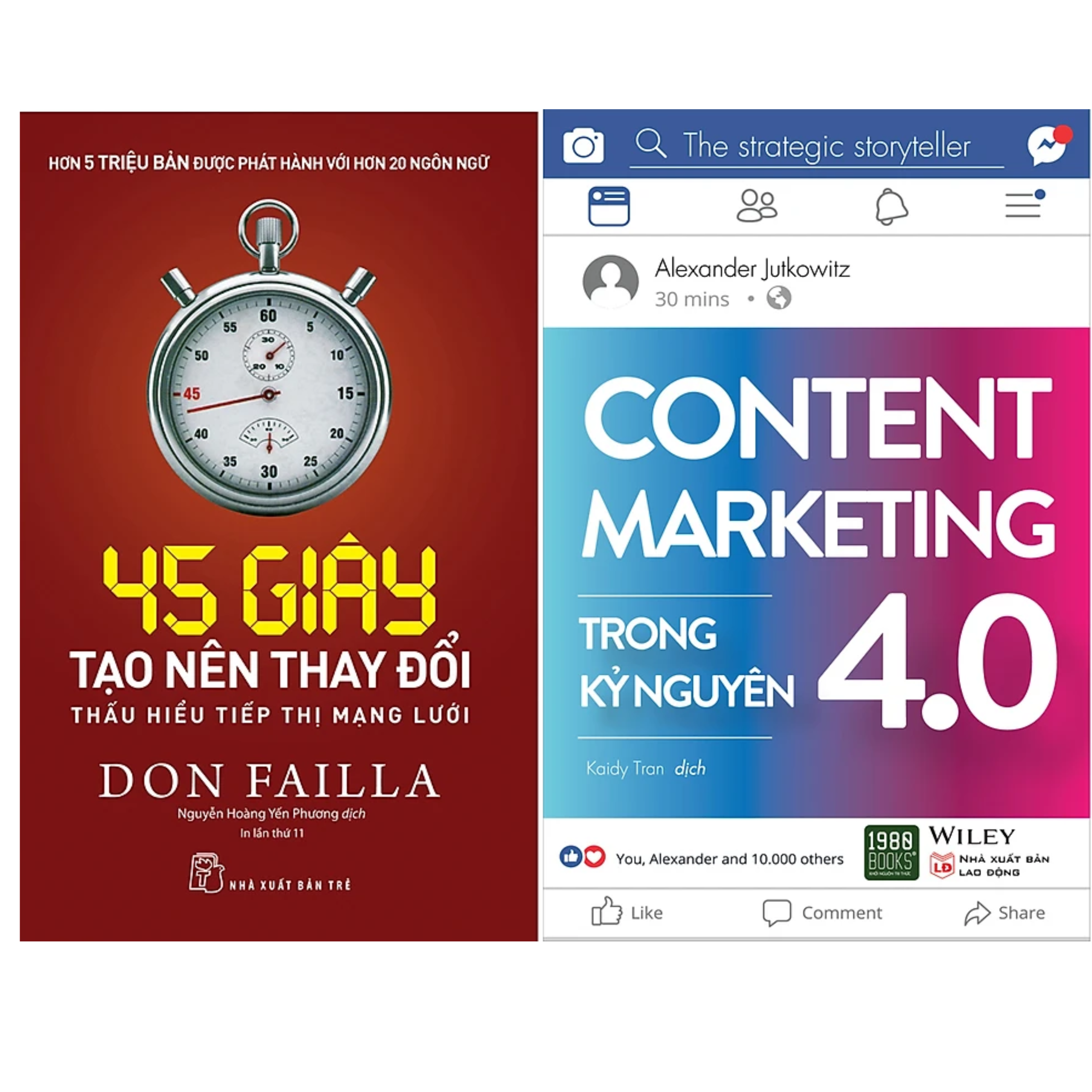 Combo 2Q: 45 Giây Tạo Nên Thay Đổi - Thấu Hiểu Tiếp Thị Mạng Lưới + Content Marketing Trong Kỷ Nguyên 4.0