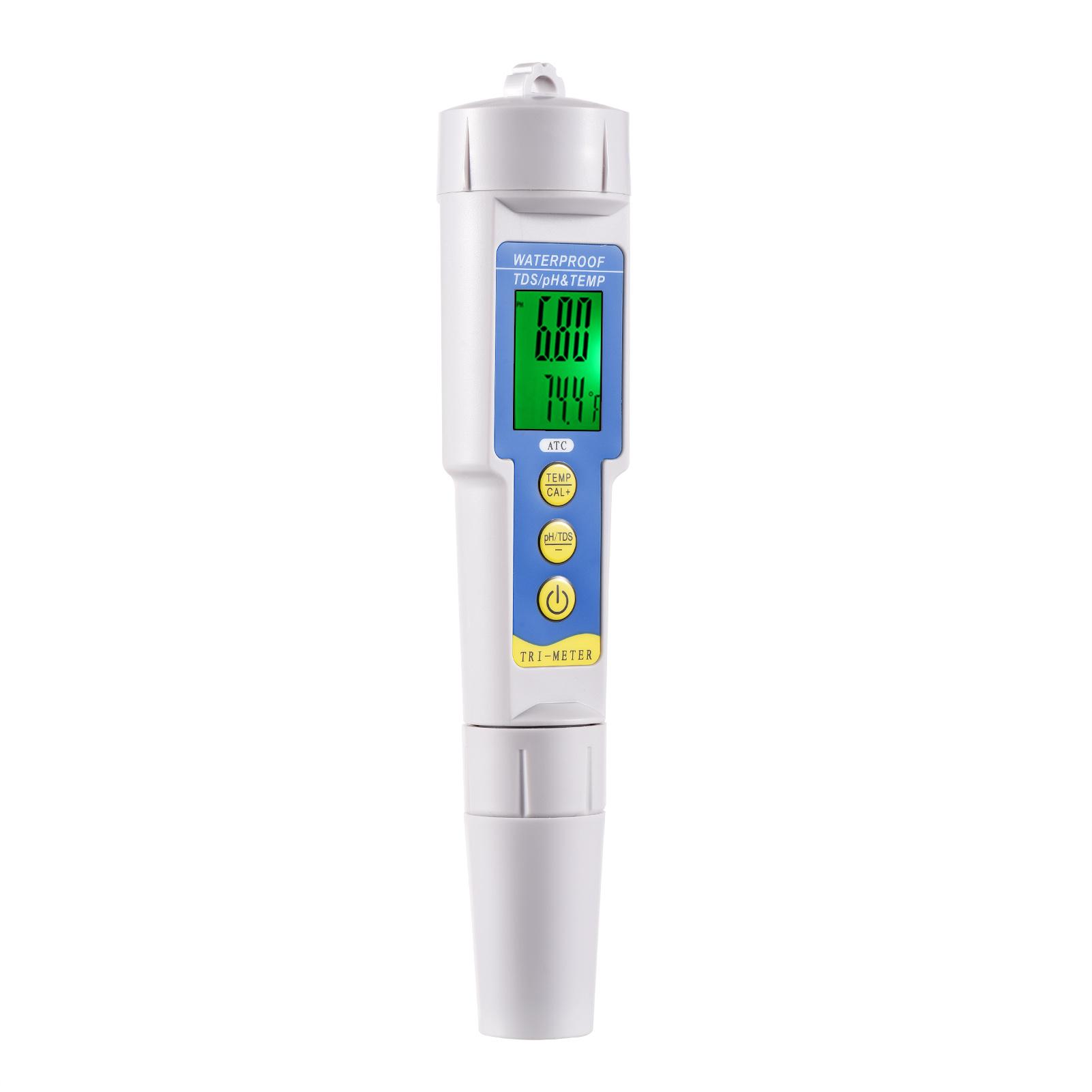 Mini Professional 3 in 1 Water Quality Tester Multi-parameter Water Quality Monitor pH & TDS Meter Acidometer Water Quality Analysis Device