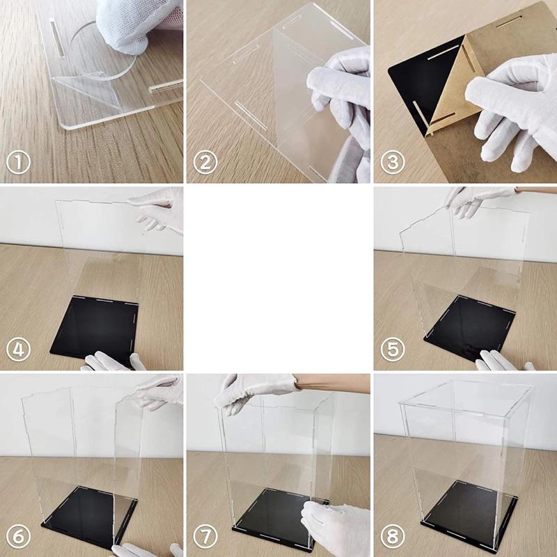 Hộp mica trưng bày, Dài 25cm, rộng 15cm, cao 20cm, dày 2mm, thiết kế theo yêu cầu