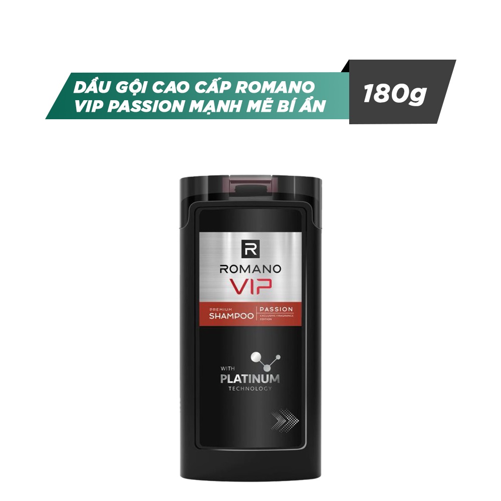 Dầu Gội Cao Cấp Cho Nam Romano VIP 180g